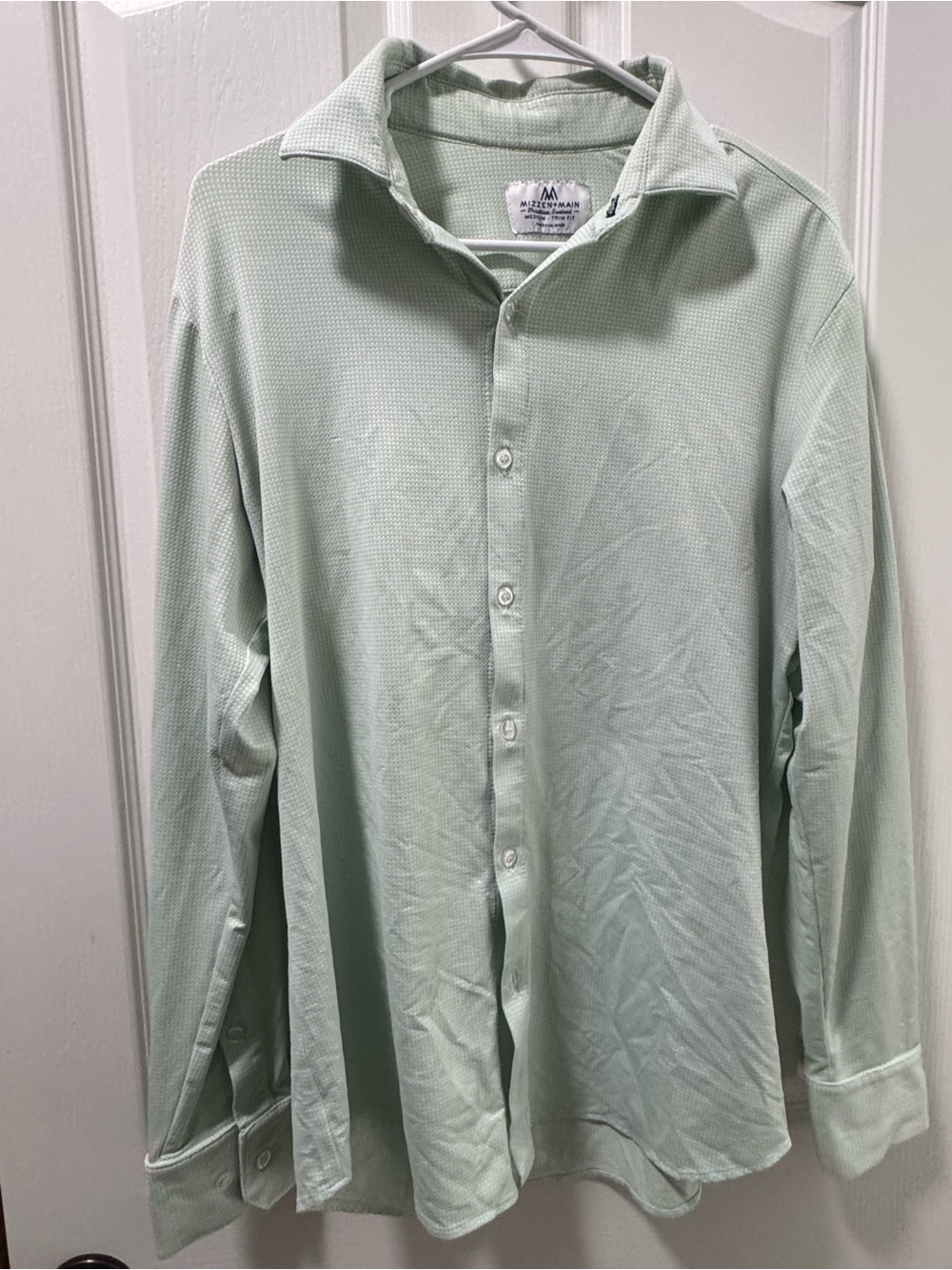 Mizzen+Main Mint Green Long-Sleeve Button-Down Shirt